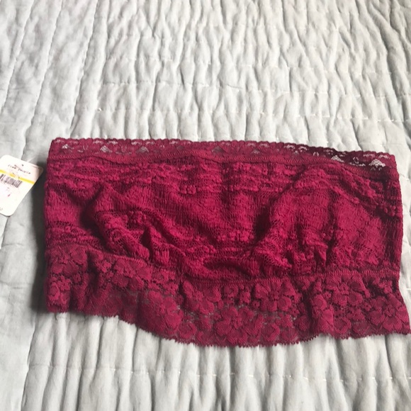 Free People Lace Bandeau Bra M Boysenberry - Picture 2 of 2